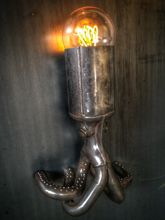 Steampunk wall lamp octopus.